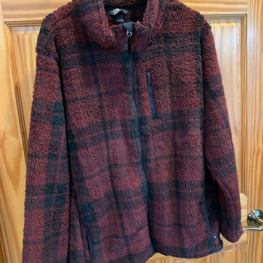 NWT Plaid Sherpa Zip-Up Jacket - Picture 8 of 8